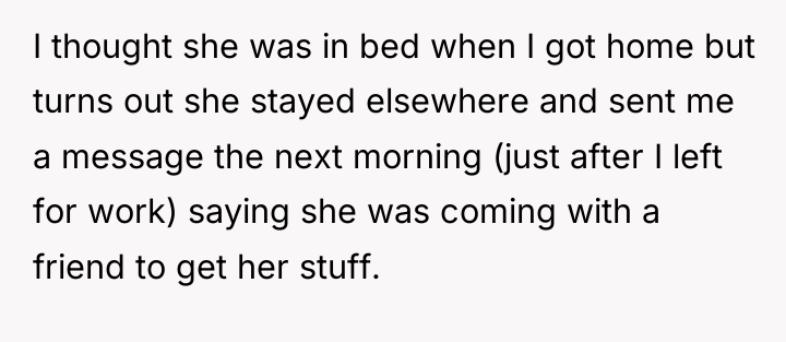 I thought she was in bed when I got home...