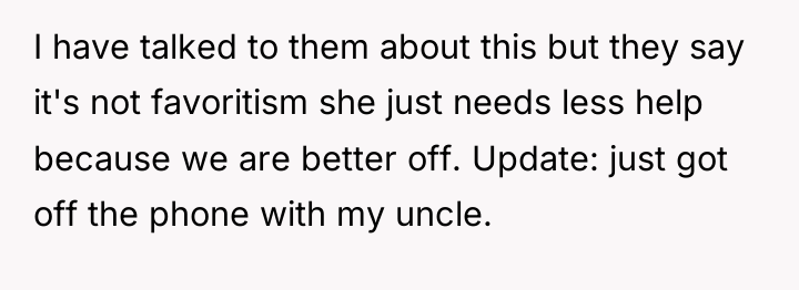 I have talked to them about this but they say...