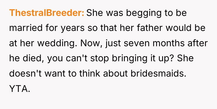 ThestralBreeder She was begging to be married for years so...