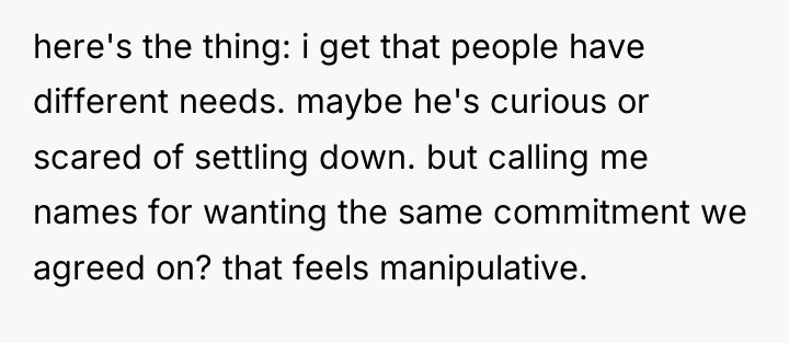 here's the thing: i get that people have different needs....