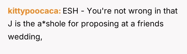 kittypoocaca ESH - You're not wrong in that J is...