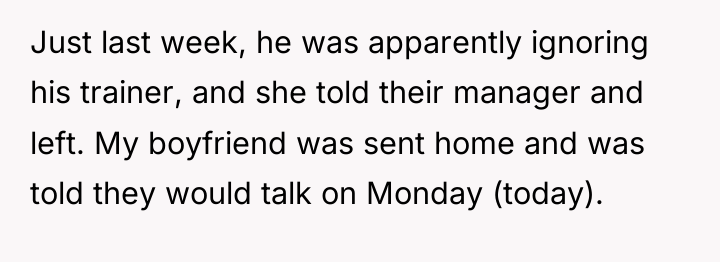 Just last week, he was apparently ignoring his trainer, and...