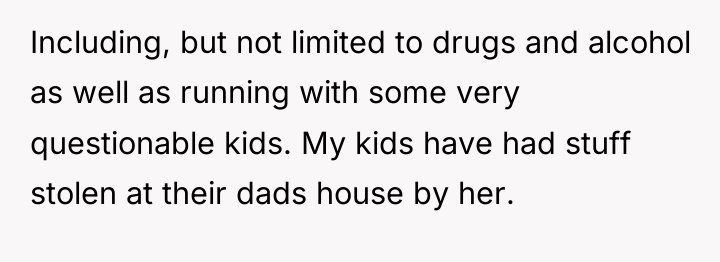 Including, but not limited to drugs and alcohol as well...