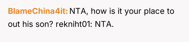 BlameChina4it NTA, how is it your place to out his...