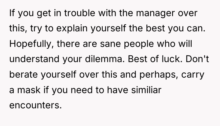 If you get in trouble with the manager over this,...