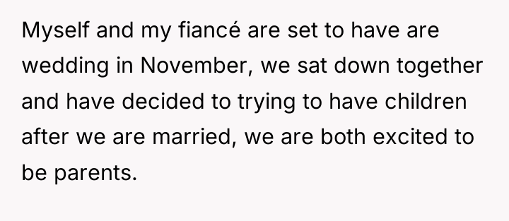Myself and my fiancé are set to have are wedding...