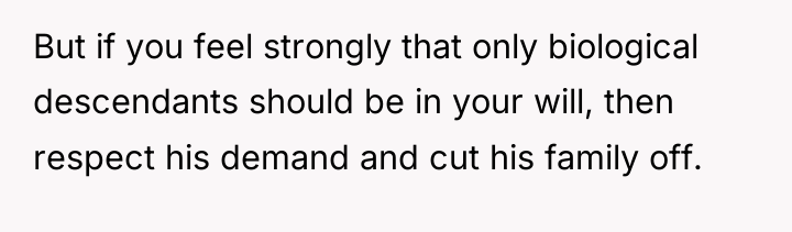 But if you feel strongly that only biological descendants should...