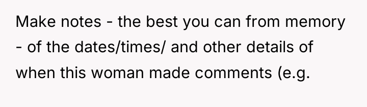 Make notes - the best you can from memory -...