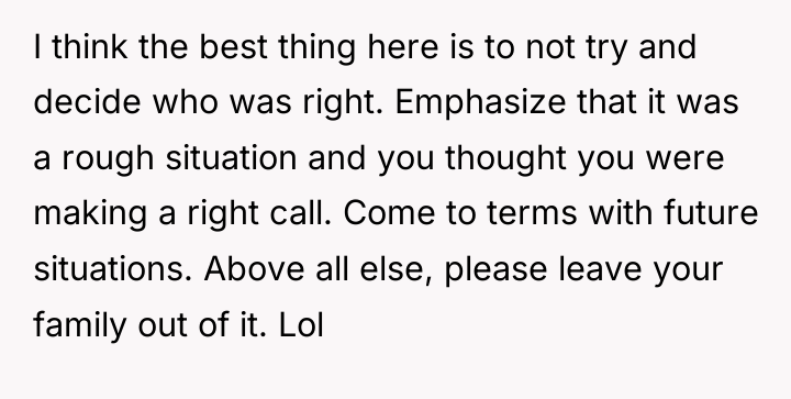 I think the best thing here is to not try...