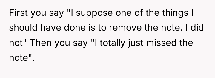 First you say "I suppose one of the things I...