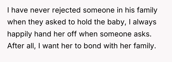 I have never rejected someone in his family when they...