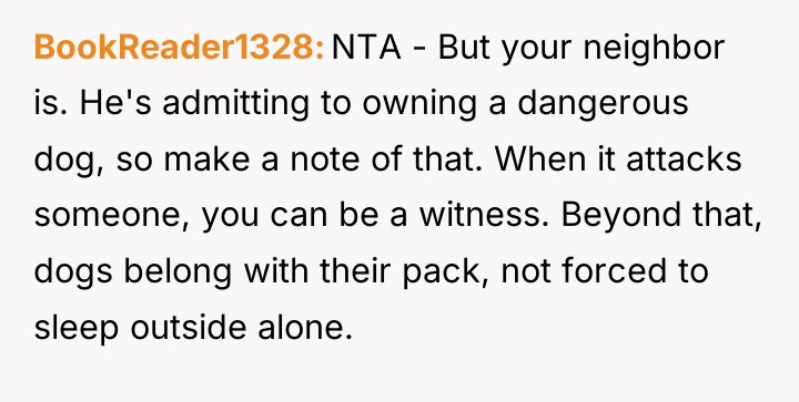 BookReader1328 NTA - But your neighbor is. He's admitting to...