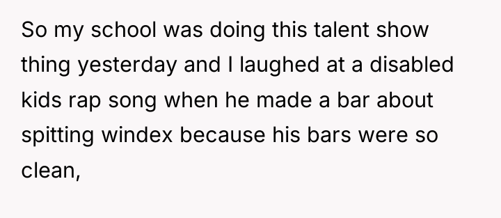 So my school was doing this talent show thing yesterday...