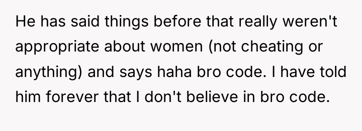 He has said things before that really weren't appropriate about...
