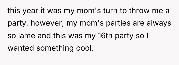 this year it was my mom's turn to throw me...