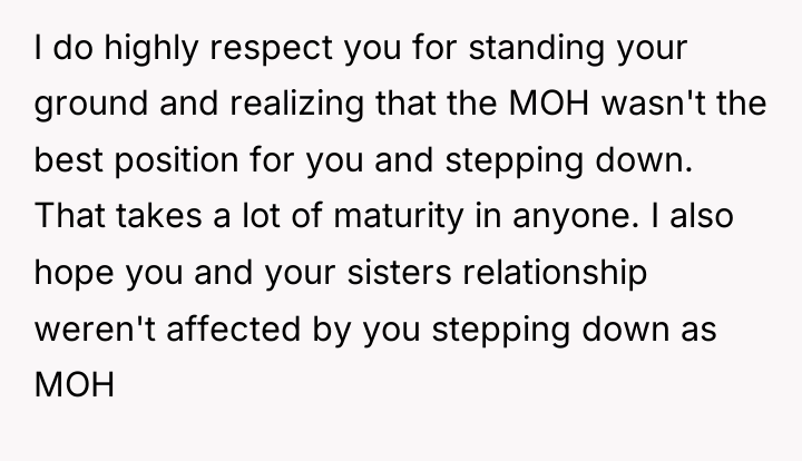 I do highly respect you for standing your ground and...