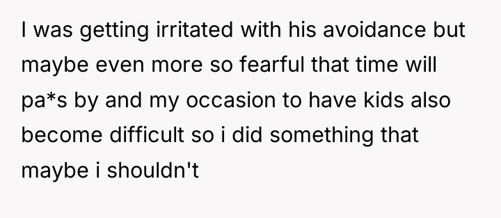 I was getting irritated with his avoidance but maybe even...