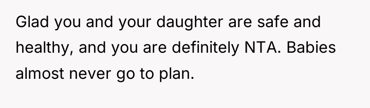 Glad you and your daughter are safe and healthy, and...