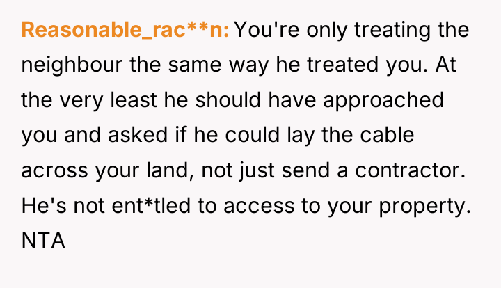 Reasonable_rac**n You're only treating the neighbour the same way he...