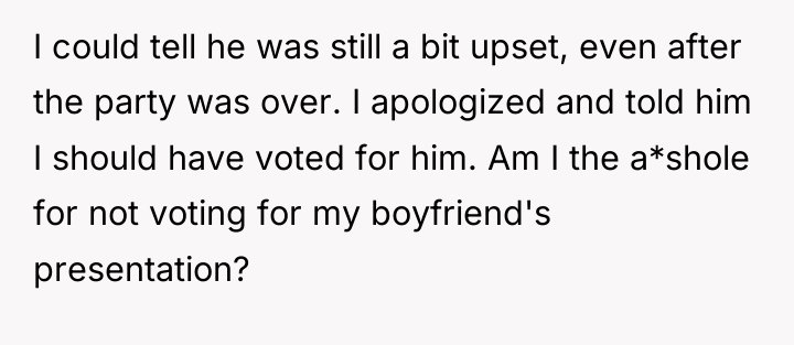 I could tell he was still a bit upset, even...