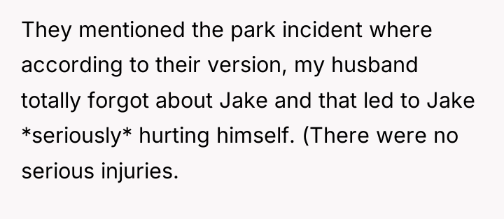 They mentioned the park incident where according to their version,...