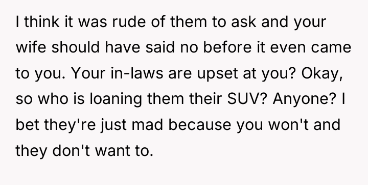 I think it was rude of them to ask and...