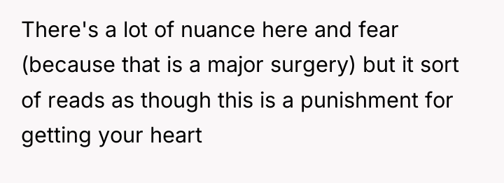 There's a lot of nuance here and fear (because that...