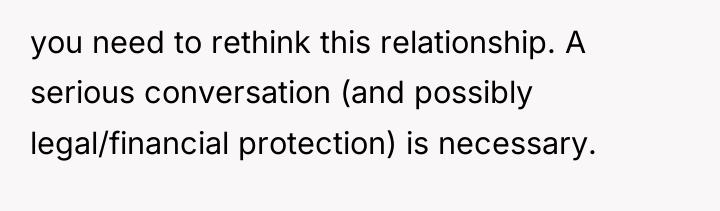 you need to rethink this relationship. A serious conversation (and...