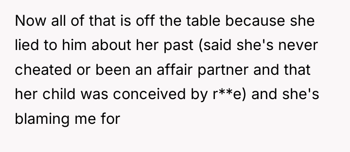 Now all of that is off the table because she...