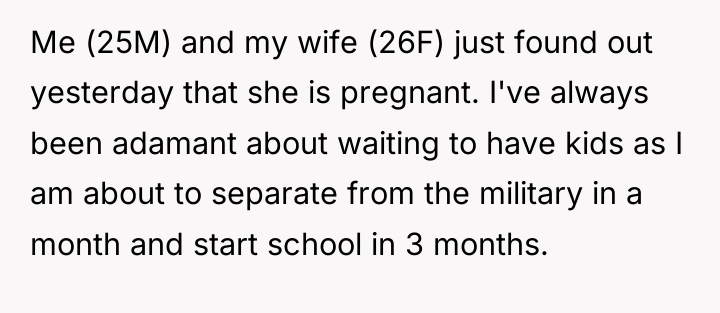 Me (25M) and my wife (26F) just found out yesterday...