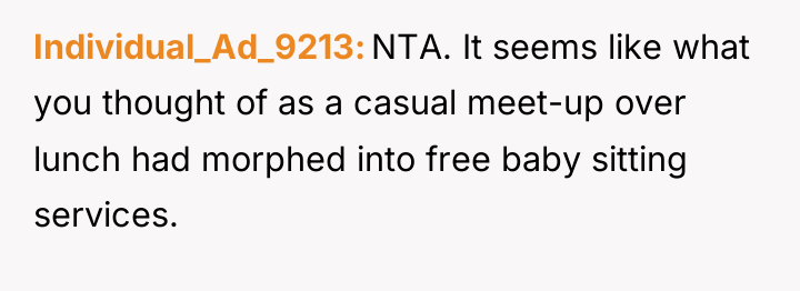 Individual_Ad_9213 NTA. It seems like what you thought of as...