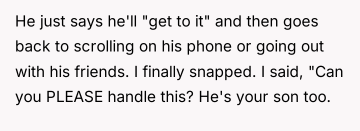 He just says he'll "get to it" and then goes...