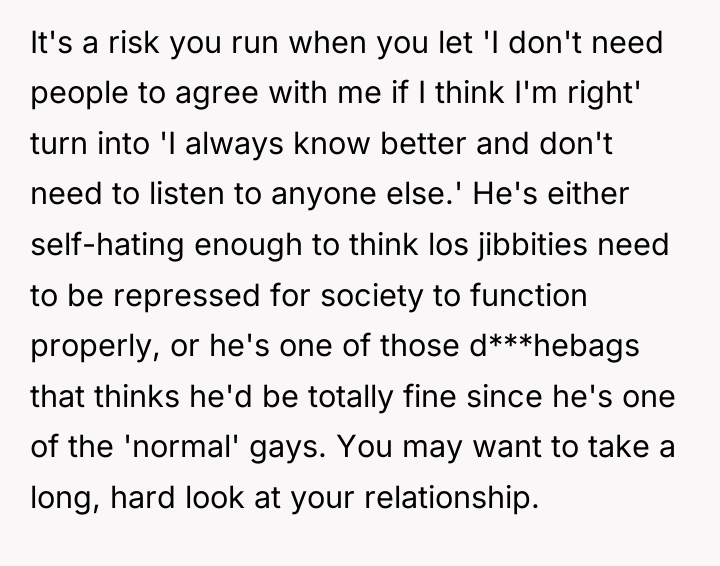 It's a risk you run when you let 'I don't...