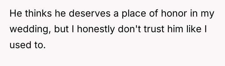 He thinks he deserves a place of honor in my...
