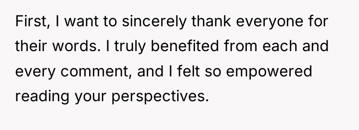 First, I want to sincerely thank everyone for their words....