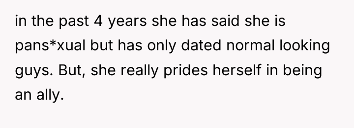 in the past 4 years she has said she is...