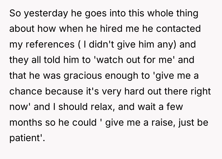 So yesterday he goes into this whole thing about how...
