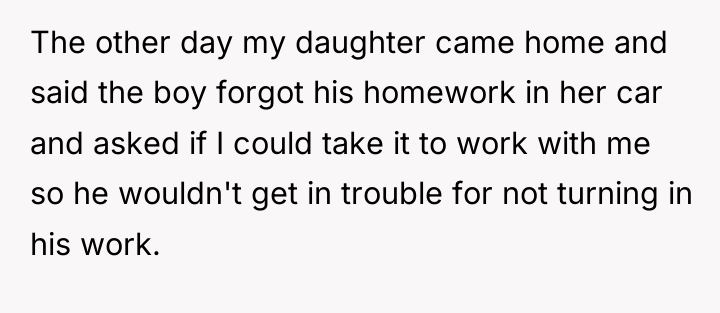 The other day my daughter came home and said the...