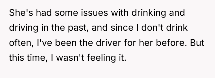 She's had some issues with drinking and driving in the...