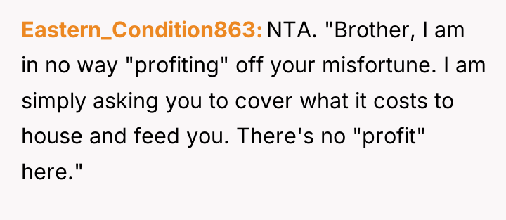 Eastern_Condition863 NTA. "Brother, I am in no way "profiting" off...