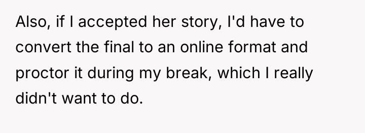Also, if I accepted her story, I'd have to convert...