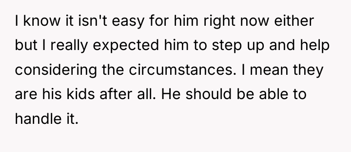 I know it isn't easy for him right now either...