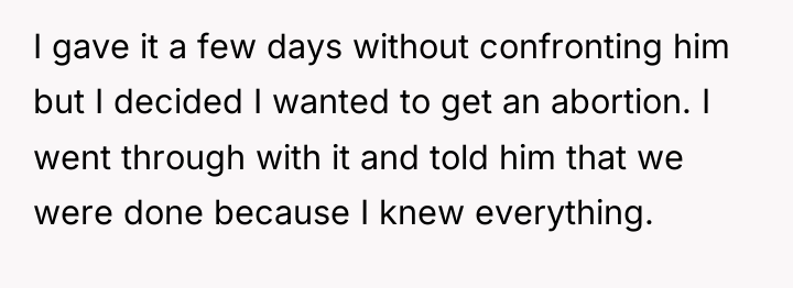 I gave it a few days without confronting him but...