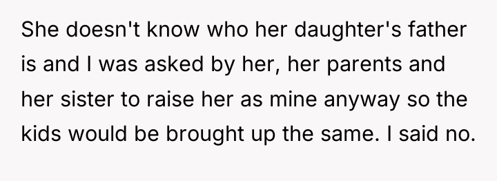 She doesn't know who her daughter's father is and I...