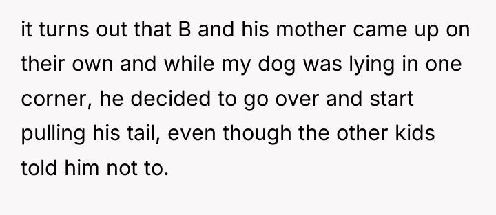 it turns out that B and his mother came up...