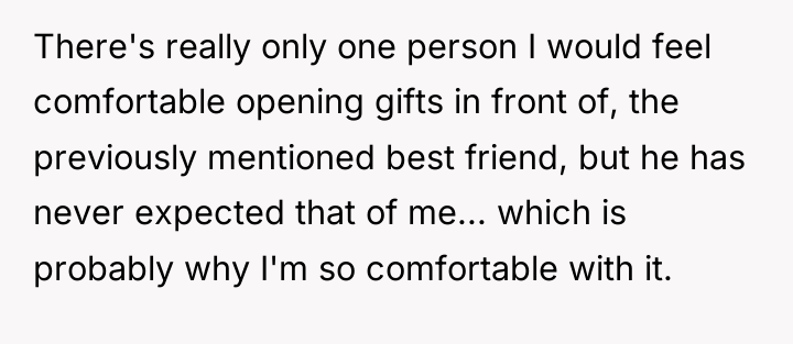 There's really only one person I would feel comfortable opening...