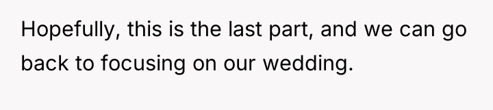 Hopefully, this is the last part, and we can go...