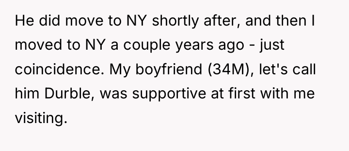 He did move to NY shortly after, and then I...
