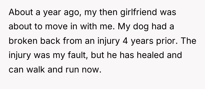 About a year ago, my then girlfriend was about to...