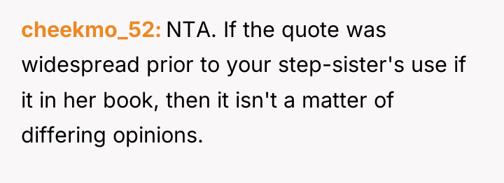 cheekmo_52 NTA. If the quote was widespread prior to your...